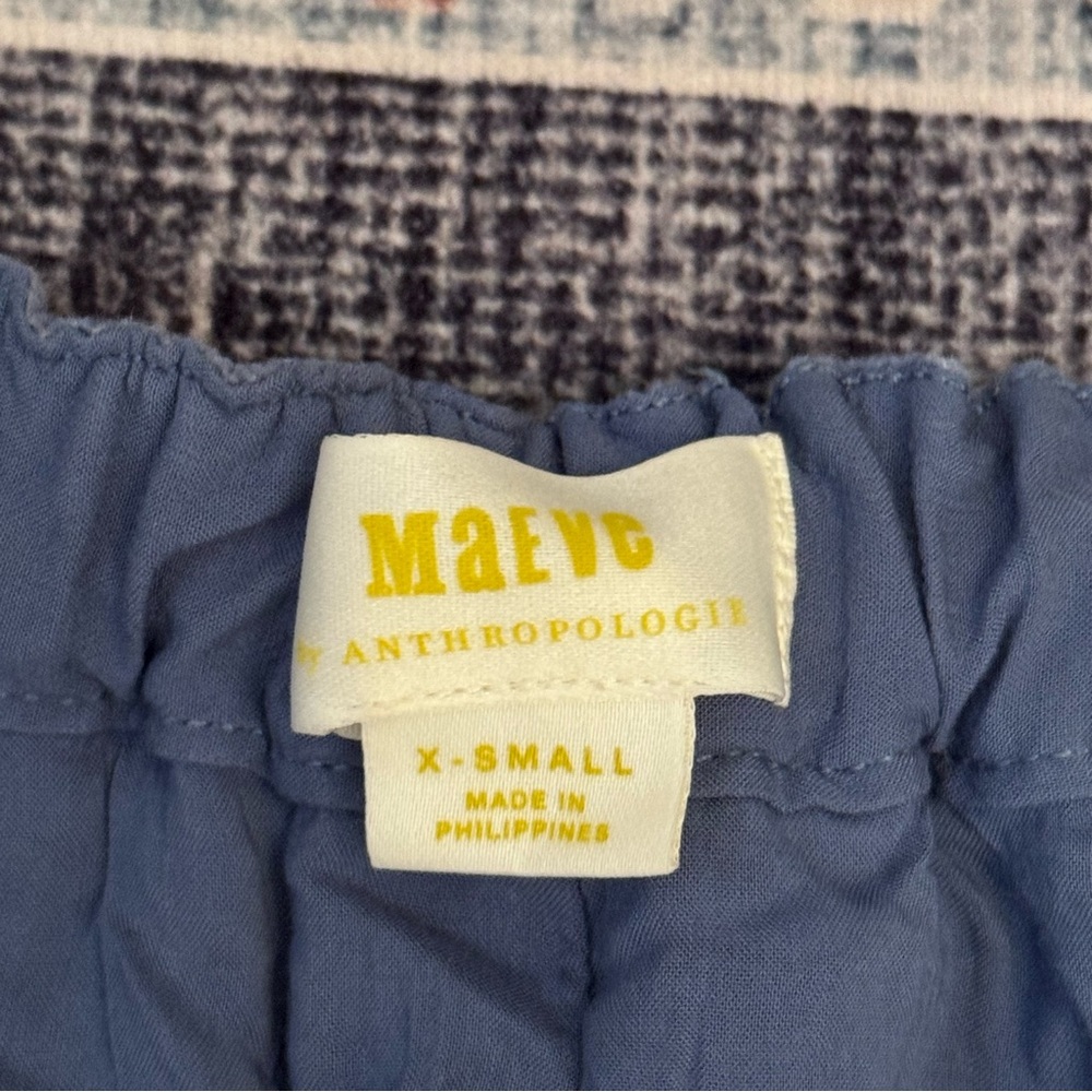 Anthropologie Maeve Ariadne Embroidered Maxi Skirt Blue & White Size XS - Picture 10 of 13